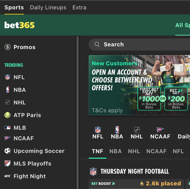 Bet365 Online SportsBook